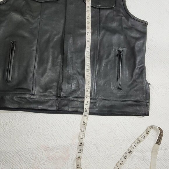 DS Daniel Smart Leather Vest Black Sz XXL - Picture 4 of 14